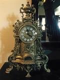 Antique brass clock