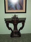 ANTIQUE HALF MOON TABLE