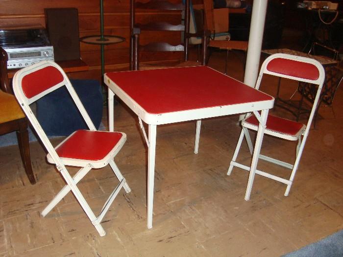 Vintage child's table and chairs.