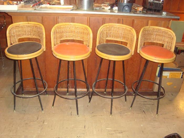 mid-century bar stools.