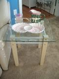 Pair of Glass Top Tables - Fitz & Floyd...