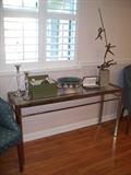 Metal and Glass Foyer Table - Cristofle - Roseville...