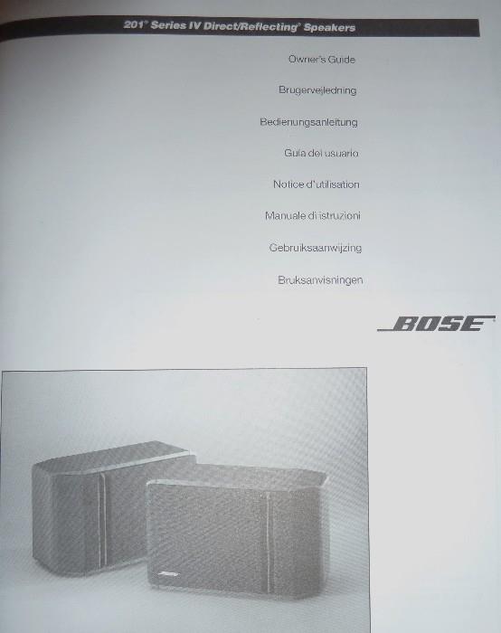 Bose 201 Series IV Direct Reflecting Speakers
