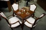 Karges Game Table and 4 Queen Ann Karges Chairs