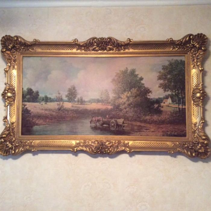 Elegant picture frame and scenic artwork