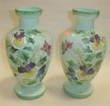 Pair of Bristol glass vases