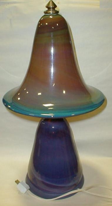 Mid-Century art glass table lamp