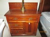 Cherry & mahogany commode c.1880