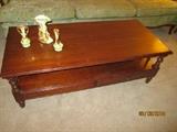 Cherry coffee table with drawers