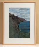 Hand colored photo of Napali Coast, Kauai, 19" x 25" signed Diane Ferry
