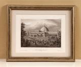 Black and white photogravure of Crystal Palace, NY 7.5"x6", framed 9x10.5"