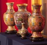 Cloisonne vases, from Hong Kong.