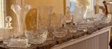 Assortment of crystal, including Waterford, Block. Bowls, vases, decanters, candy dish, butter dish, trinket box, ash tray
