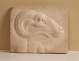 Museum reproduction of an Egyptian Ram, plaster