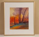 Original watercolor by V. Olsen , image is 11.5 x 10"