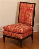 Custom upholstered Boudoir Chair, "Mattaliano",Chicago