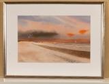 Frank McCoy original watercolor, New England coast