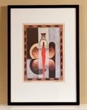 Color Print called “Bear Spirit” by Joe Geshick, Framed 20.5 x28.5”
