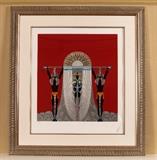 Egyptian themed Seriograph by ERTE, 23" x26" image size, Framed 34x37", From the Martin Lawrence Gallery 1986, edition # RO 0067, Magnificent!