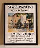 Mario Panone signed,framed Poster for anExhibition in Provence, France, 18x22”
