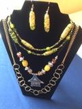 More beaded necklaces, Italian glass