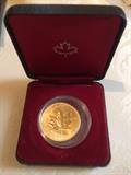 Canadian .999 Gold 50 Dollar coin, 1979, weight is 1 oz.