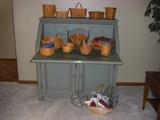 Fold down Desk, Longaberger Baskets & Liners