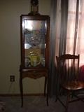 Vintage Lighted Curio Cabinet