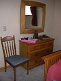 Oak 3 Drawer Dresser & Mirror
