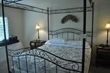 Canopy Bed - King Box Spring and mattress, pair of night stands, table lamps
