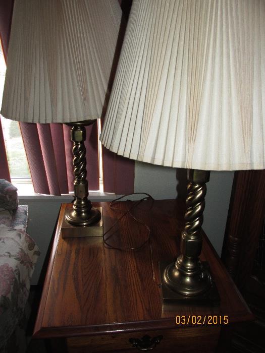 BRASS TABLE LAMPS