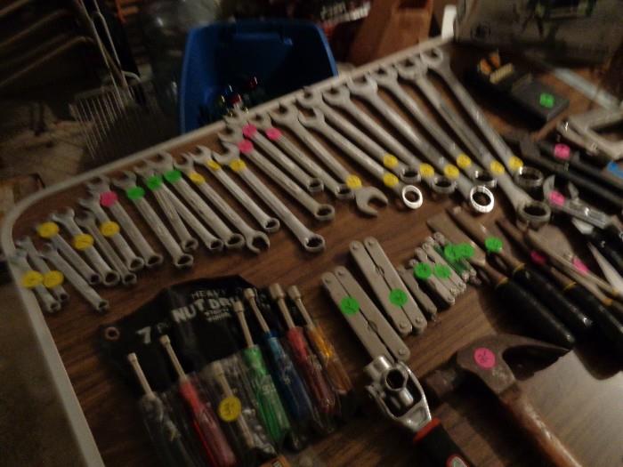Large selection of Craftsman wrenches & tools