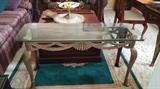 medal and glass sofa table