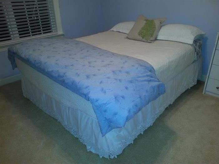 Full Size Bed with bedding