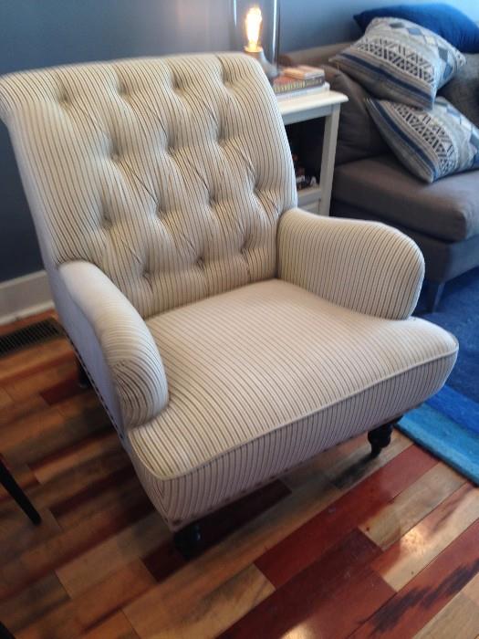 Seersucker Living Room Chair