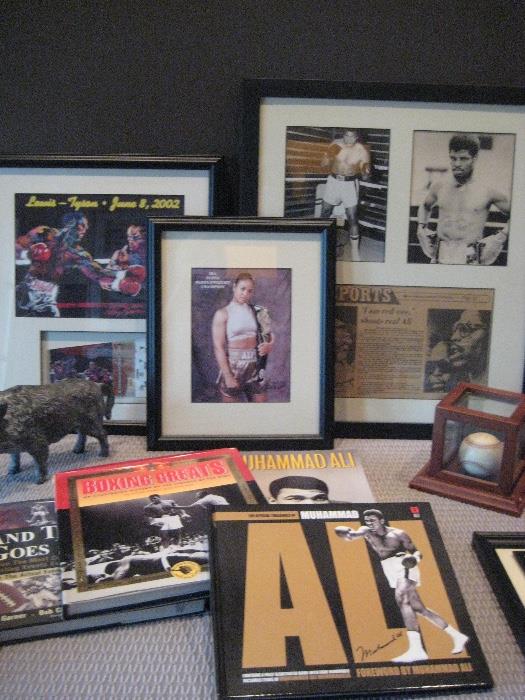 Mohamed Ali memorabilia, signed Hank Aaron baseball