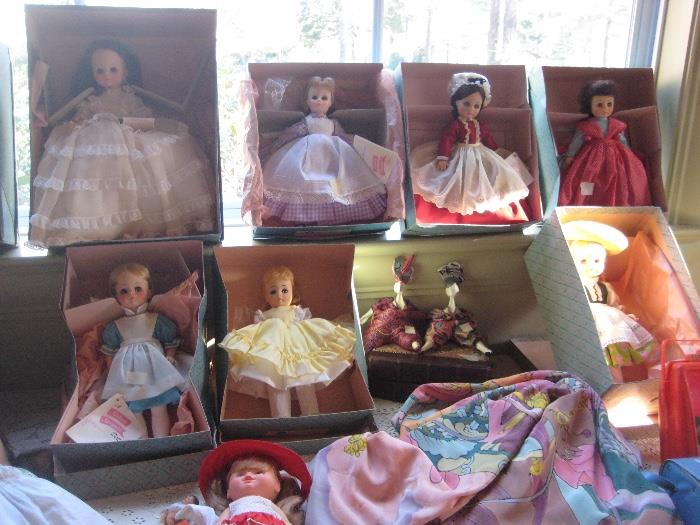 vintage Madame Alexander Dolls, inc Little Women, Scarlett O'Hara, Alice in Wonderland