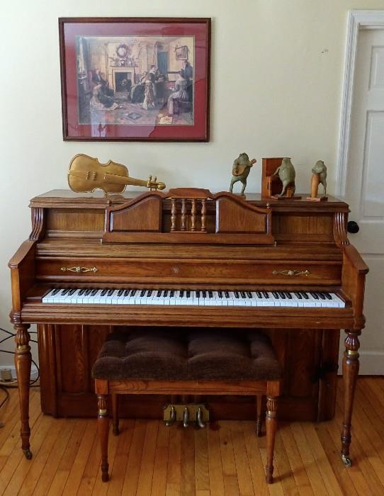 Wurlitzer  Piano with matching piano stool.  Model Number 2885 Serial Number 2026904