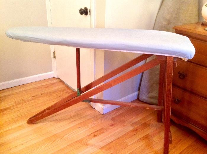 Vintage wooden ironing boards. 
