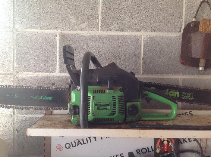 One of two chain saws available at this sale.