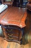 Gentleman's Desk, right side drawers showing lower file drawer. Leather inset on desk top.$2,200