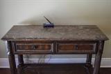 Marble top console table for family room. matching pieces available.$475