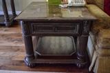 Marble top side table, $385