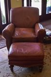 Lazy Boy style recliner, $550 as is , Leather ottoman sold separately at $210.
