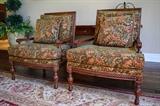 $550 each, tapestry upholstery