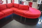 Family room custom red sofa three pieces