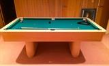 Custom Made Blonde Wood Pool Table