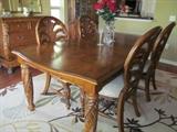 American Signature - West  Indies Collection Dining Room Table an 6 Chairs w/2 leaves