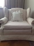 Living Room Arm Chair, Custom Upholstered, clean condition