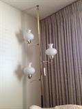 Milk Glass Shade Three Light Floor Lamp